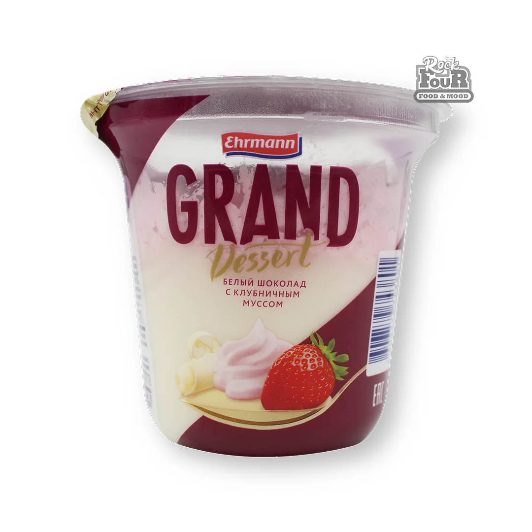 Պուդինգ կաթնային «Grand Dessert» սպիտակ շոկոլադ, սերուցք-ելակի մուսս 6% 200գ